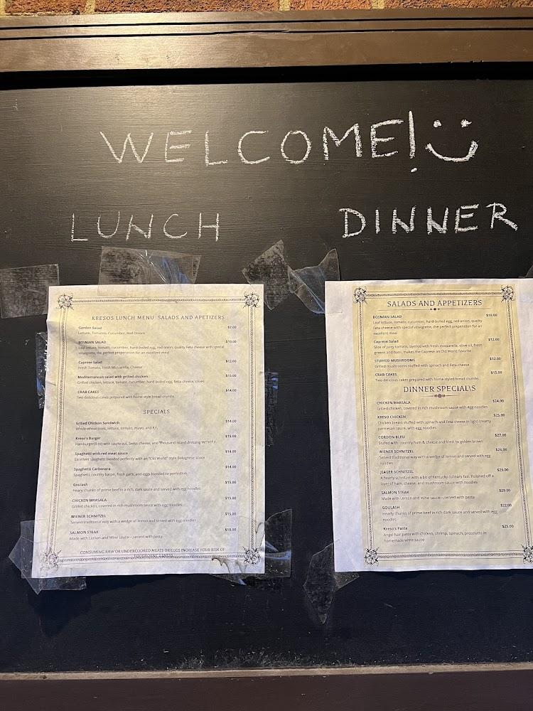 Kreso's Restaurant Menu image 4